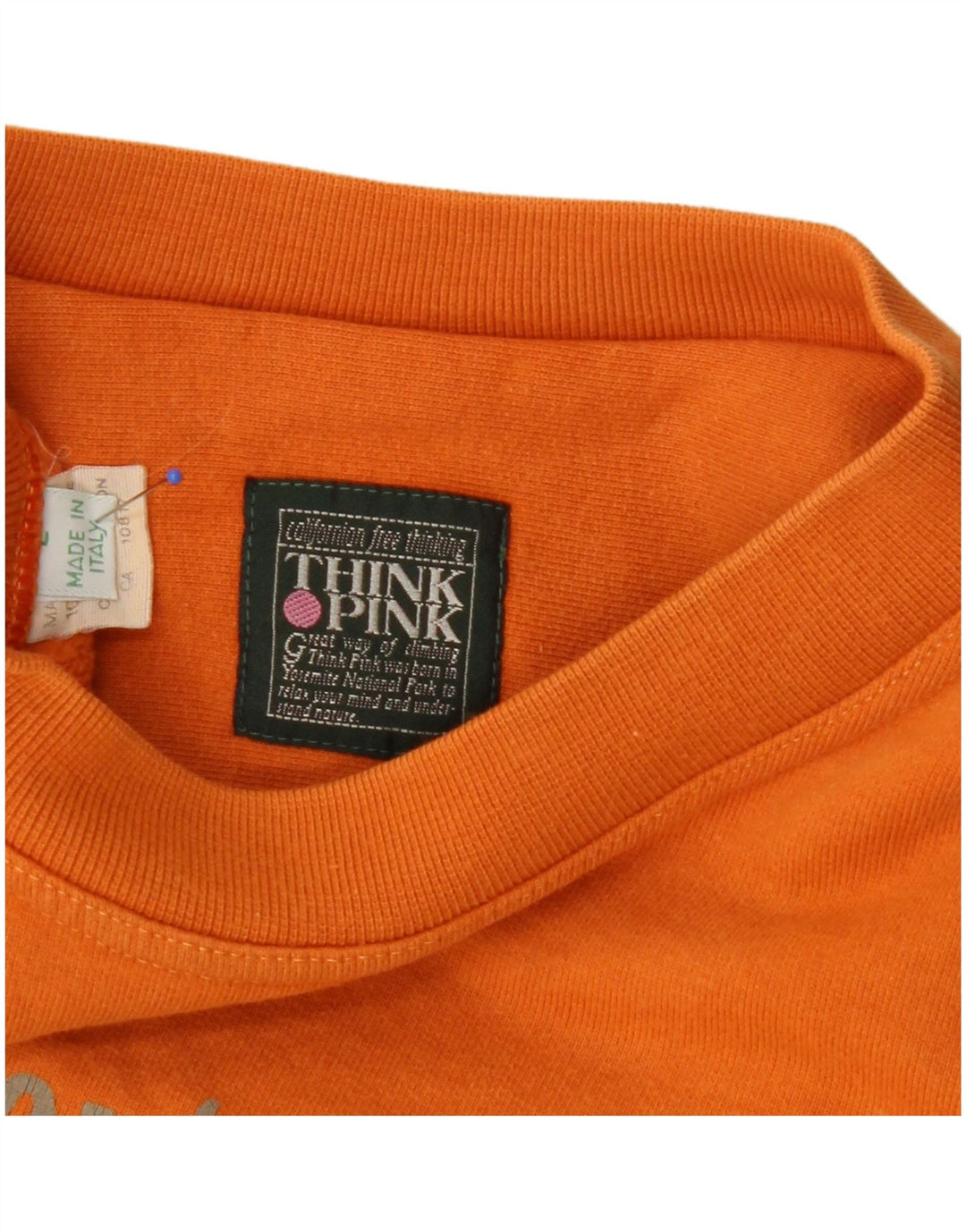 Think Pink Sudadera con gráfico extragrande para mujer, talla 40, talla grande, color naranja