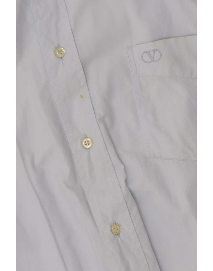 Camisa Valentino Hombre Talla 41 16 Grande Azul Algodón