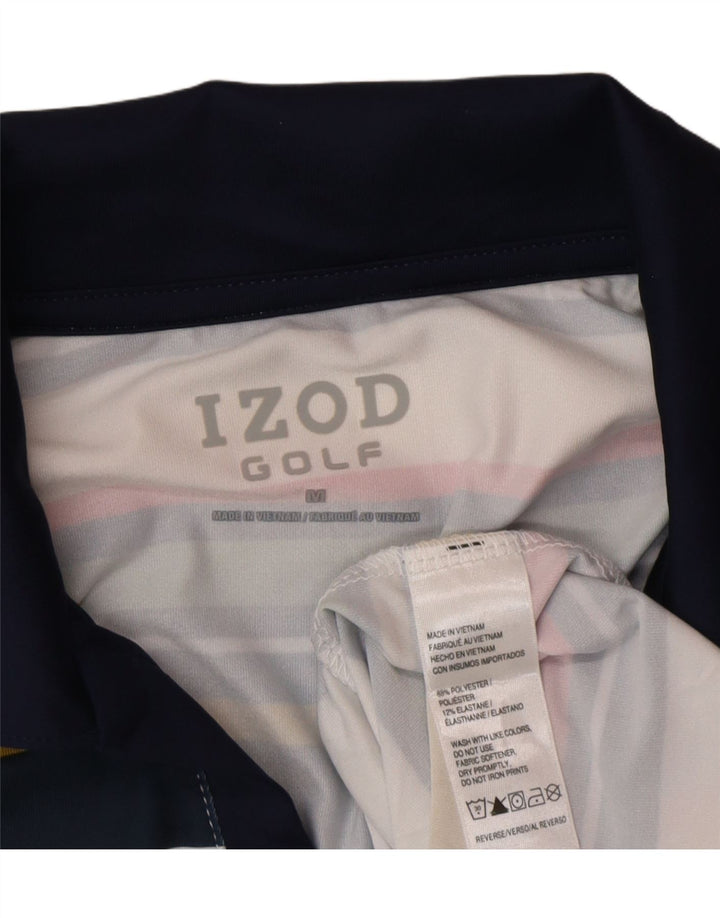 Polo Izod para mujer UK 44 Mediano Poliéster a rayas multicolor
