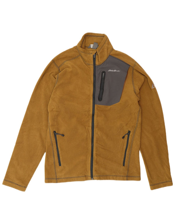 Eddie Bauer Chaqueta polar para hombre UK 36 Small Marrón Colorblock Poliéster