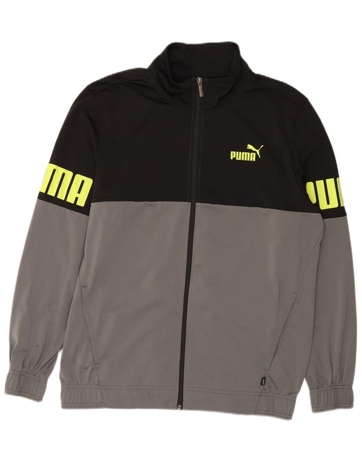 PUMA Chándal completo con gráfico para hombre, tamaño grande, color negro, poliéster