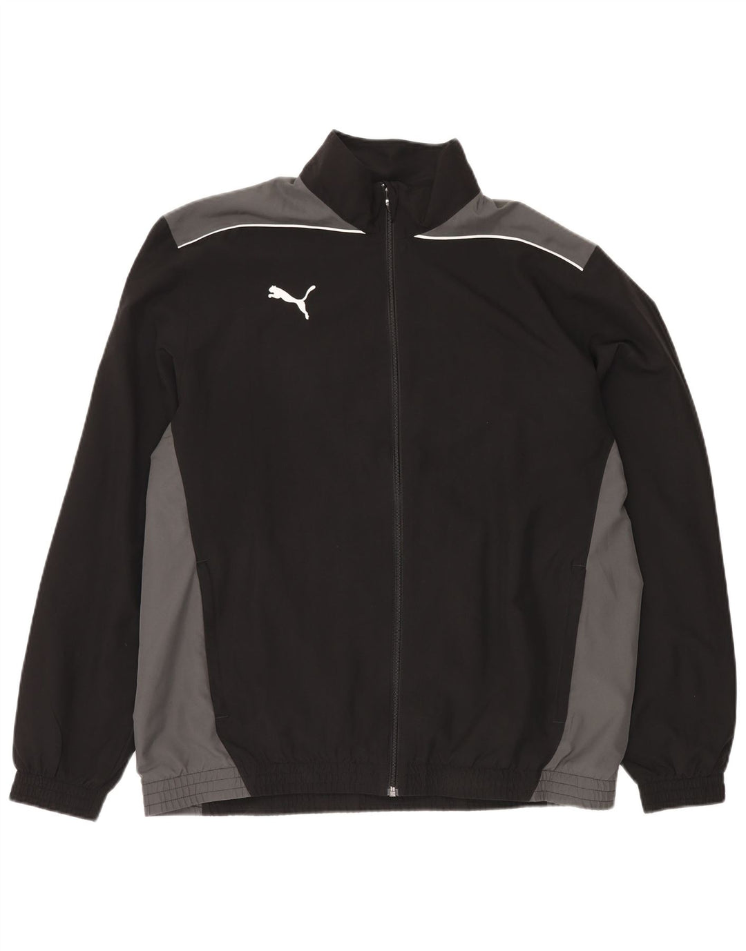 PUMA Chaqueta de chándal para hombre XL Poliéster color block negro