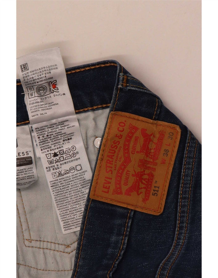 Levi's Hombre 511 Slim Jeans W36 L30 Algodón Azul