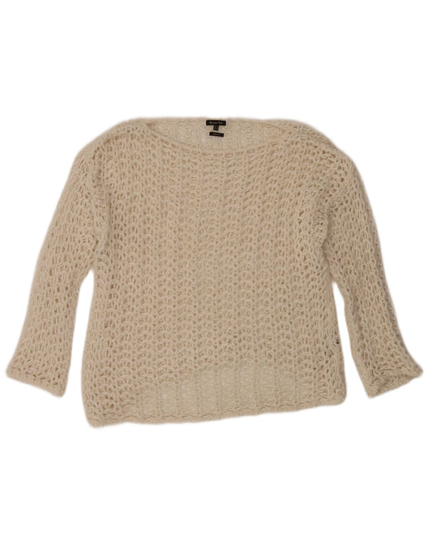 Massimo Dutti Jersey con Cuello Barco para Mujer UK 10 Small Off White