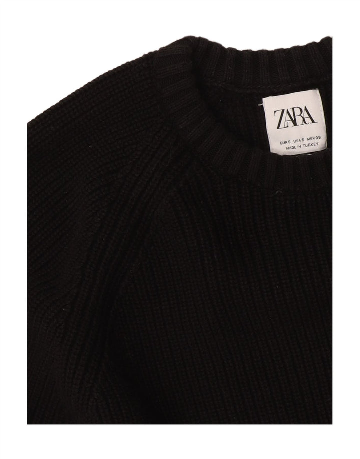 Zara - Jersey extragrande con cuello redondo para mujer, talla 10, color negro