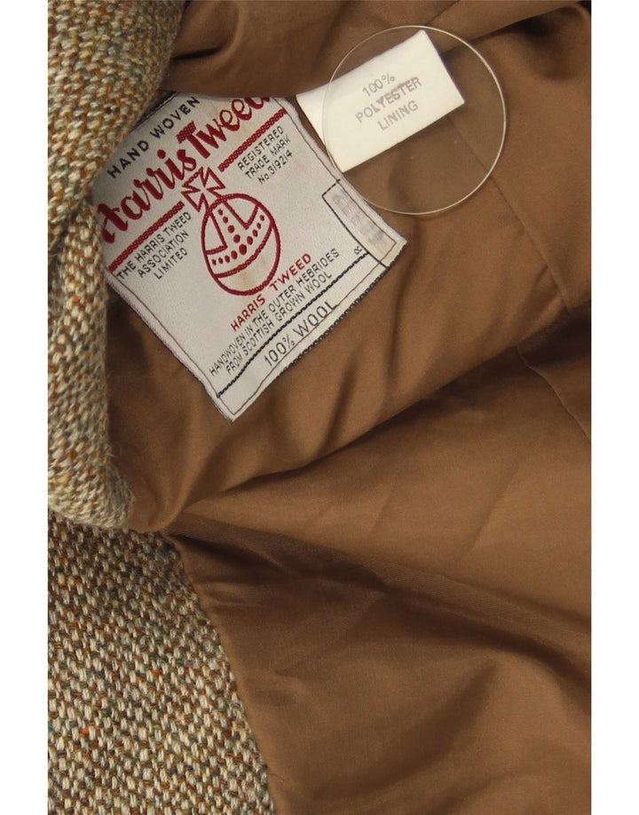 Harris Tweed Chaqueta tipo blazer de 2 botones para hombre Reino Unido 40 Lana de espiga marrón grande