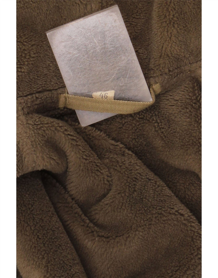 VINTAGE Chaqueta Parka militar con capucha para hombre Reino Unido 40 Caqui grande