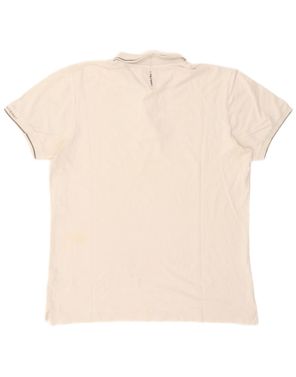 PEUTEREY Polo para hombre 2XL Algodón blanco