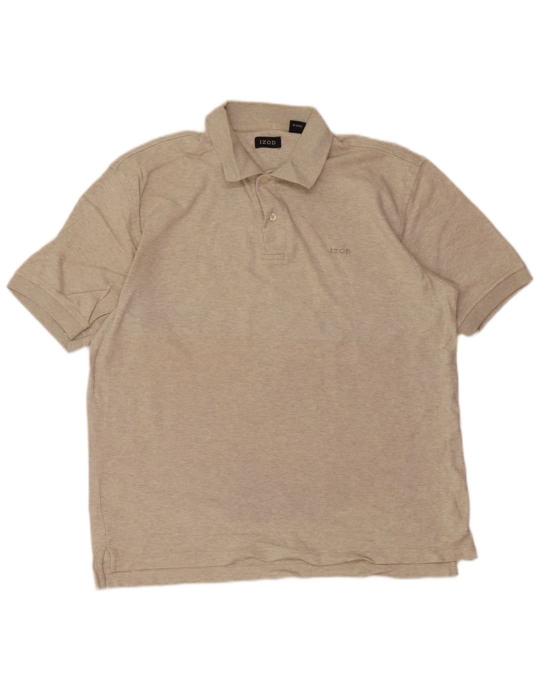 IZOD Polo para hombre de algodón moteado gris medio