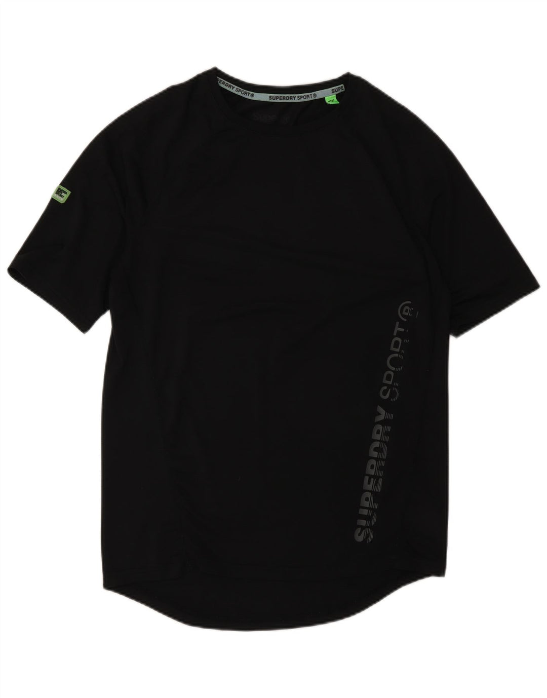 Superdry Camiseta con gráfico Lash para hombre, talla pequeña, poliéster negro