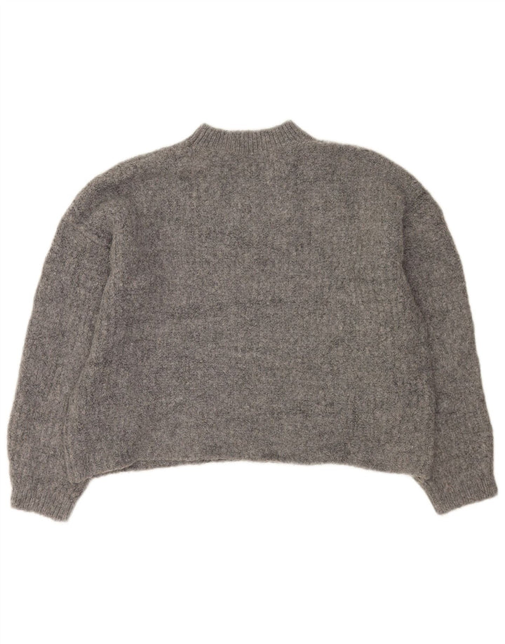 Marks & Spencer Jersey extragrande con cuello redondo para mujer, talla 44, color gris medio