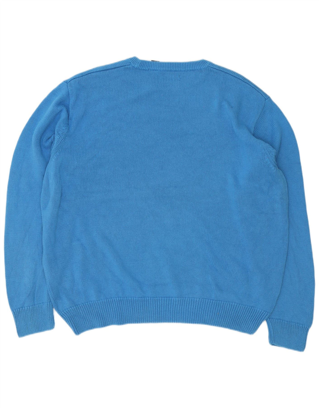 Chaps Jersey de cuello redondo para hombre, talla 2XL, algodón azul