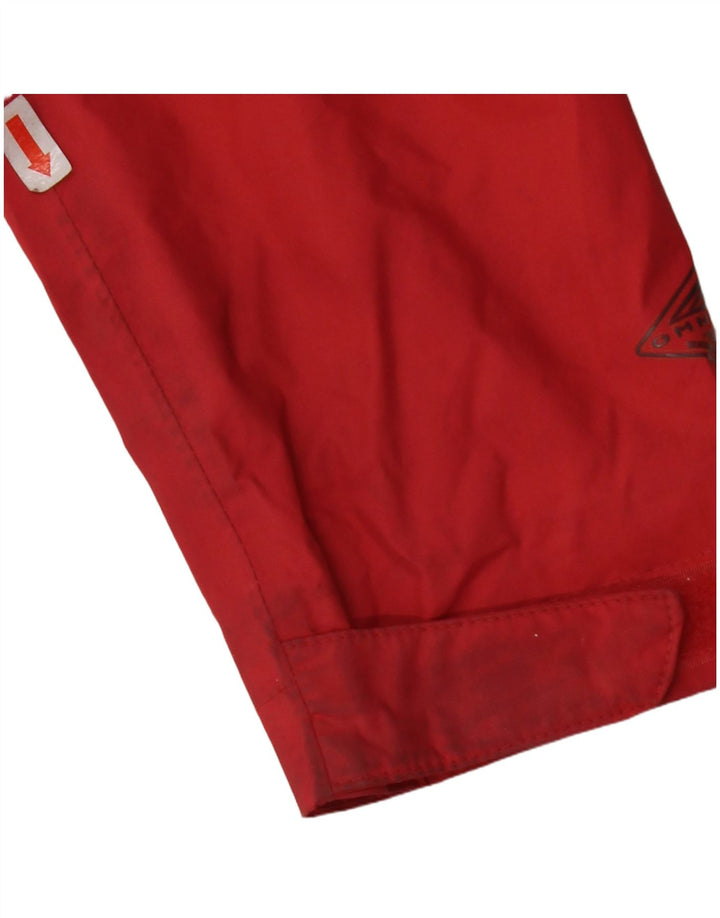 COLUMBIA Chaqueta impermeable con capucha para mujer UK 12 Medium Red Nylon