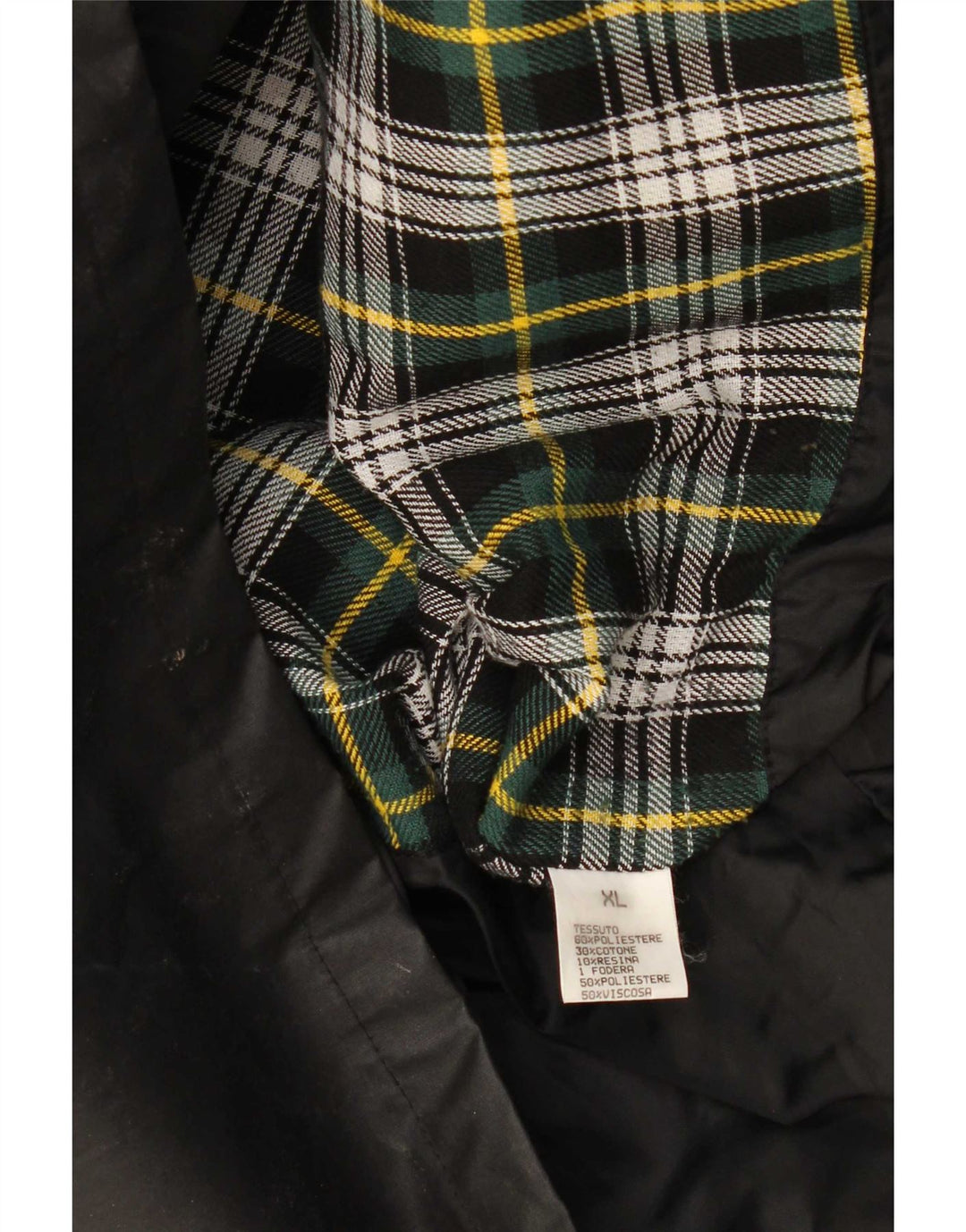 Wikes & Akerman Chaqueta de algodón encerado para hombre UK 42 XL Poliéster negro
