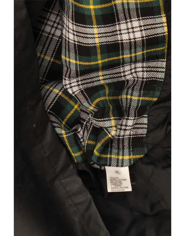 Wikes & Akerman Chaqueta de algodón encerado para hombre UK 42 XL Poliéster negro