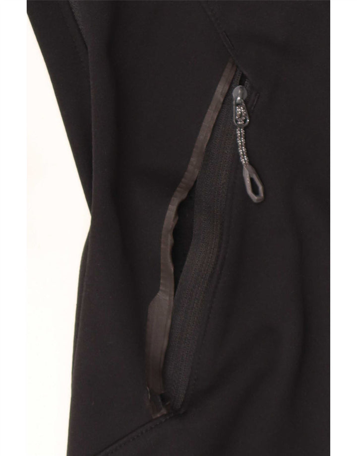 Chaqueta cortavientos con capucha Mammut para mujer UK 44 Mediano Poliéster negro