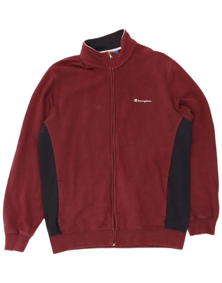 CHAMPION Chaqueta de chándal para hombre 2XL Algodón color block granate
