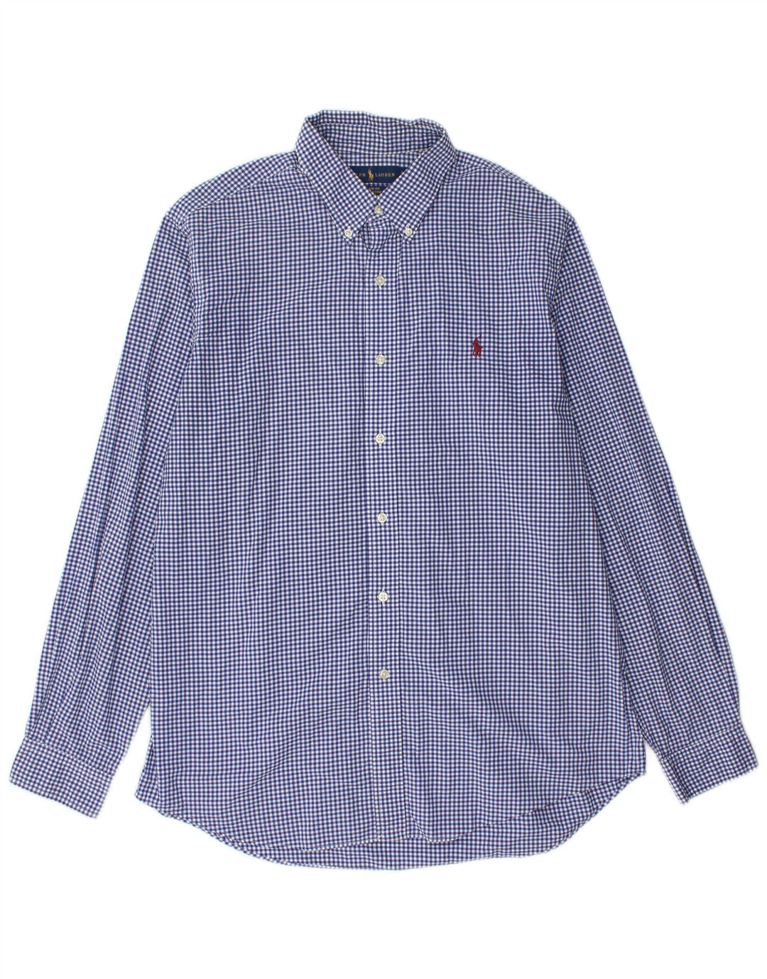 RALPH LAUREN Camisa de corte clásico para hombre Algodón a cuadros azul grande