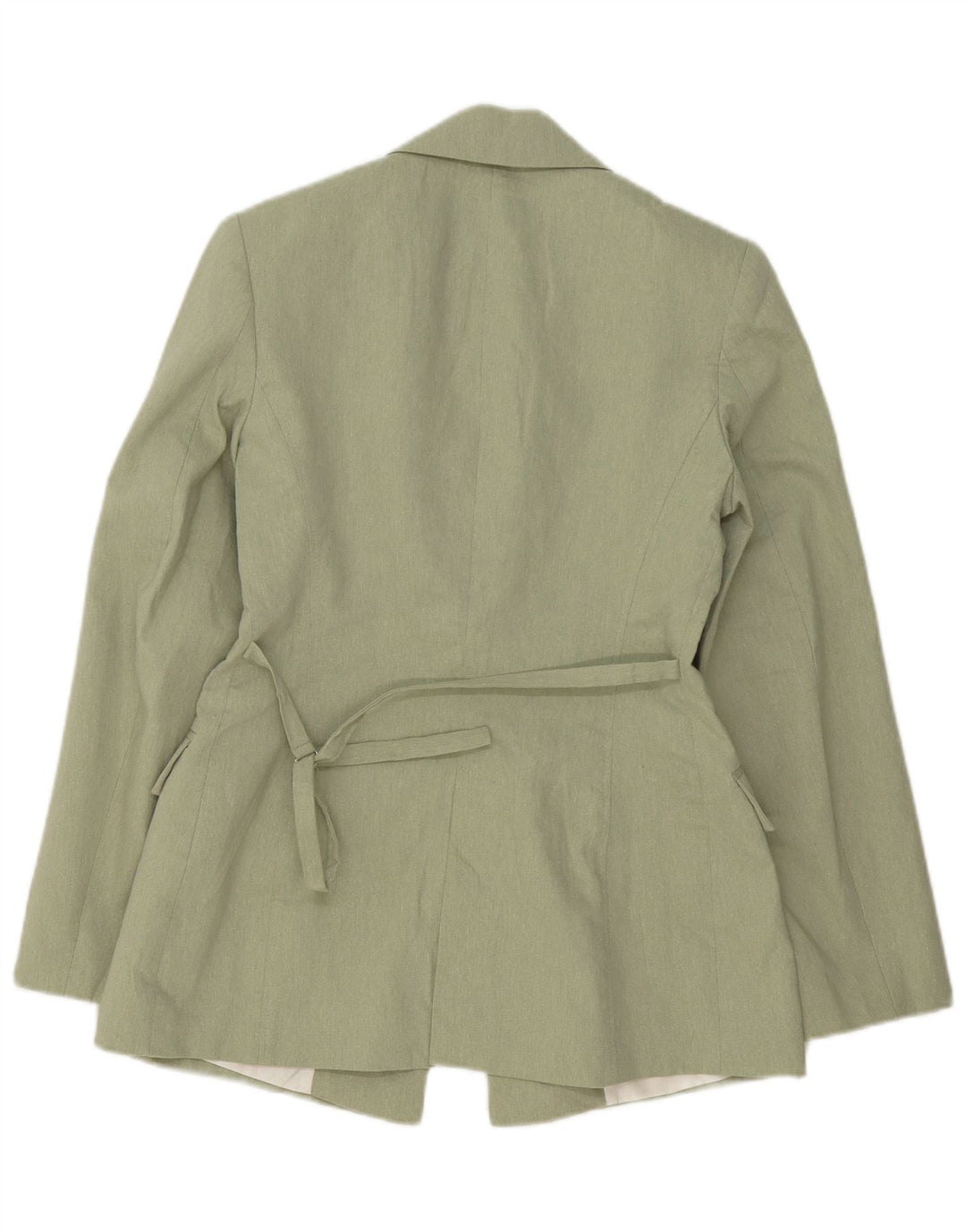 Zara Mujer Chaqueta Americana Abierta UK 6 XS Verde