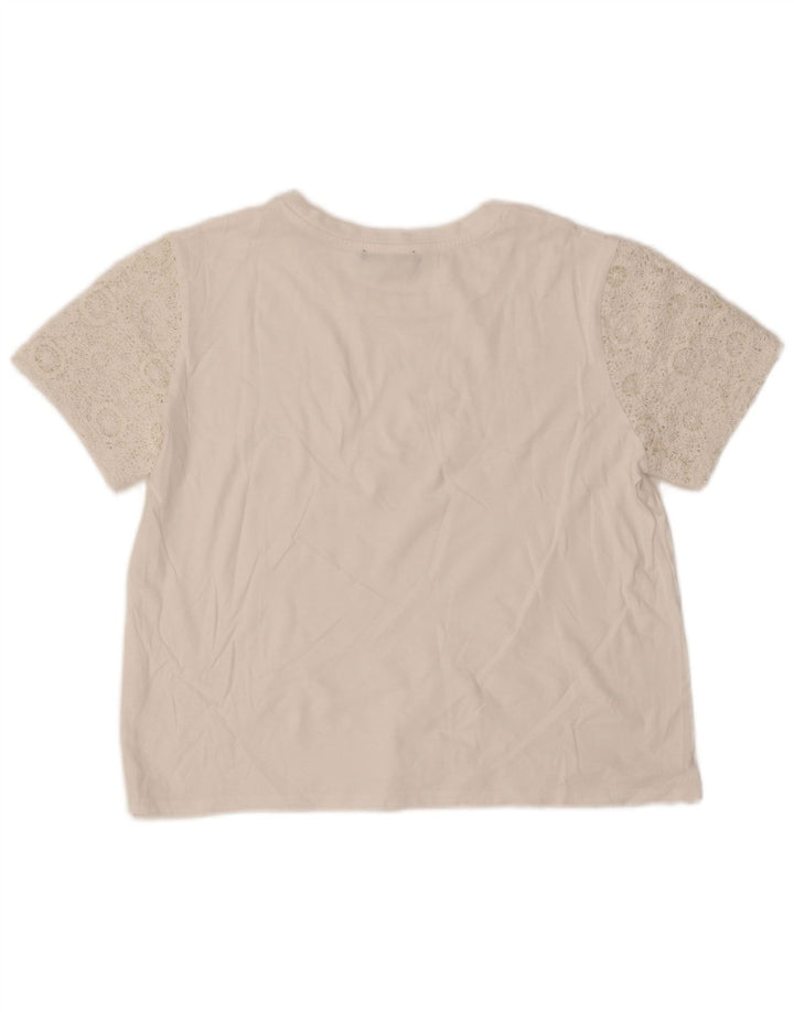 ZARA Womens T-Shirt Top UK 16 Large White