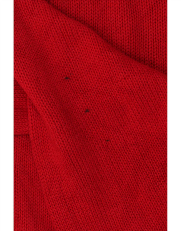 Chaps - Jersey de cuello redondo para hombre, talla grande, algodón rojo