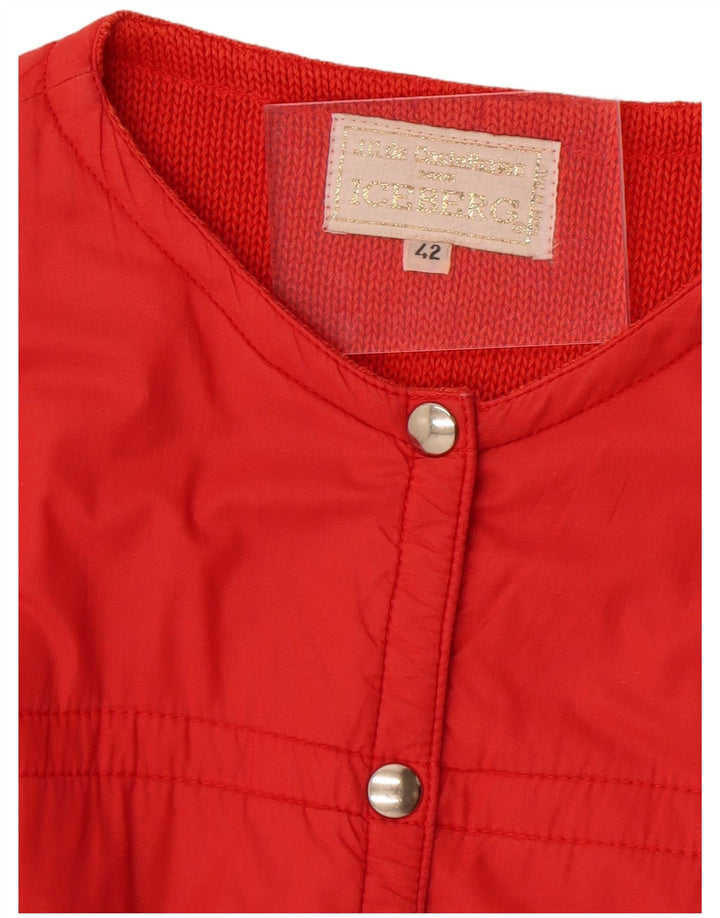 Chaqueta Bomber Iceberg Mujer IT 42 Algodón Rojo Mediano