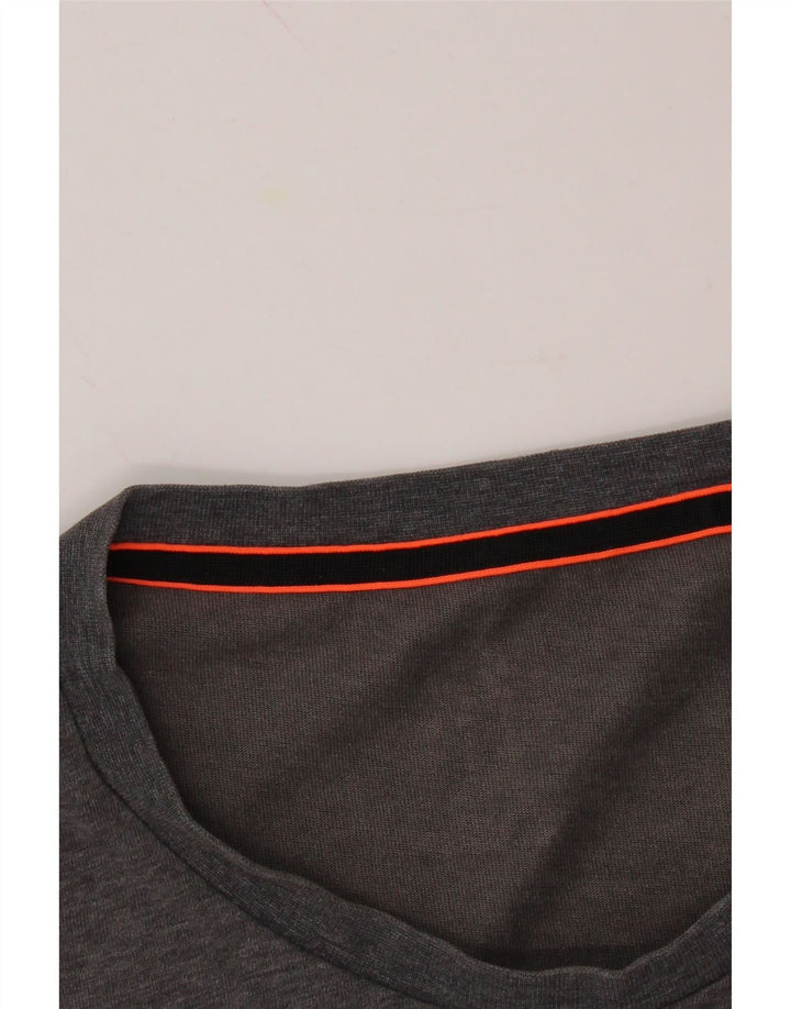 ADIDAS Mens Graphic T-Shirt Top Medium Grey Cotton Vintage Adidas and Second-Hand Adidas from Messina Hembry 