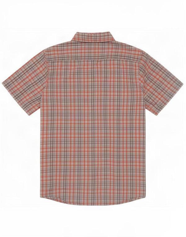 Camisa Lee De Manga Corta Y Corte Regular Para Hombre De Algodón A Cuadros Gris Pequeño