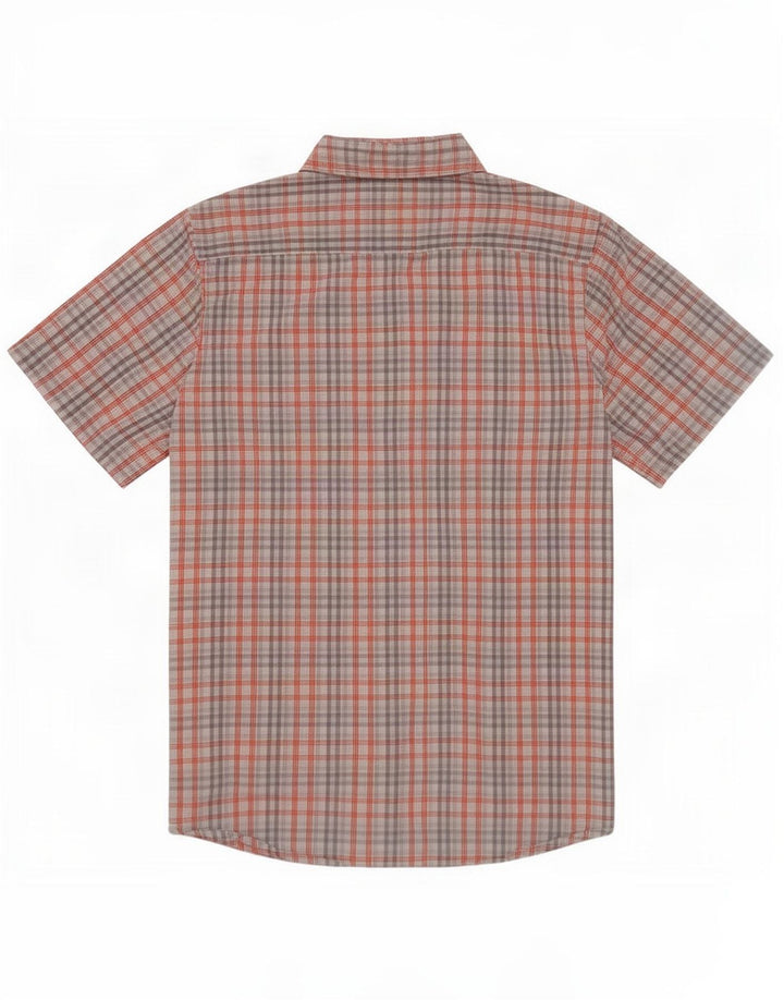 Camisa Lee De Manga Corta Y Corte Regular Para Hombre De Algodón A Cuadros Gris Pequeño