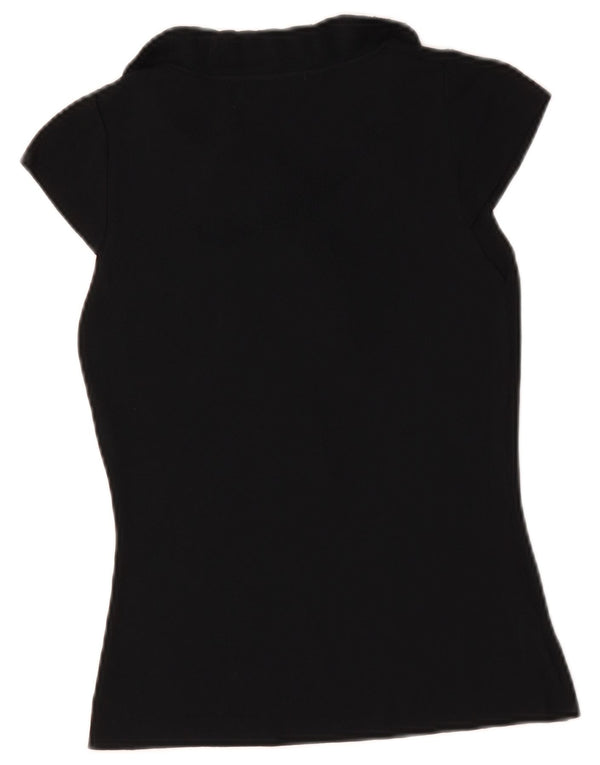 Von Dutch Blusa para mujer Top UK 42 Microfibras negras medianas