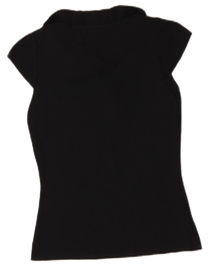 Von Dutch Blusa para mujer Top UK 42 Microfibras negras medianas