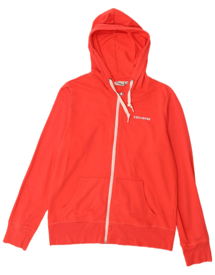 Converse Sudadera con capucha y cremallera para mujer UK 18 XL Poliéster rojo