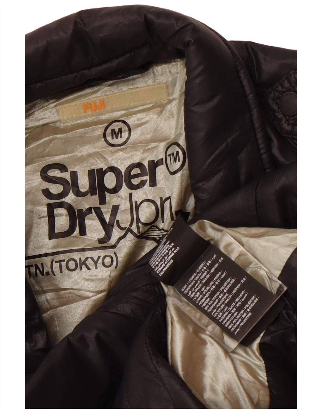 SUPERDRY Chaqueta cortavientos corta para mujer UK 40 Medium Black Nylon