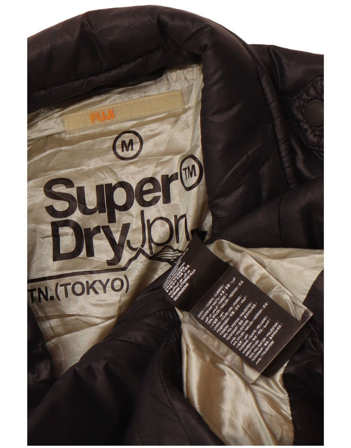 SUPERDRY Chaqueta cortavientos corta para mujer UK 40 Medium Black Nylon