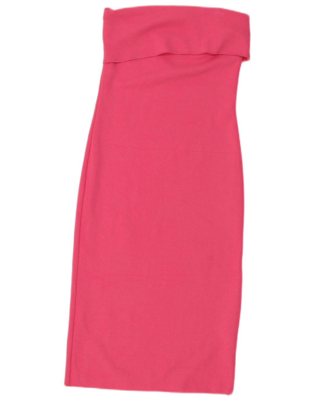 Zara Vestido Sin Tirantes Para Mujer UK 44 Viscosa Rosa Grande