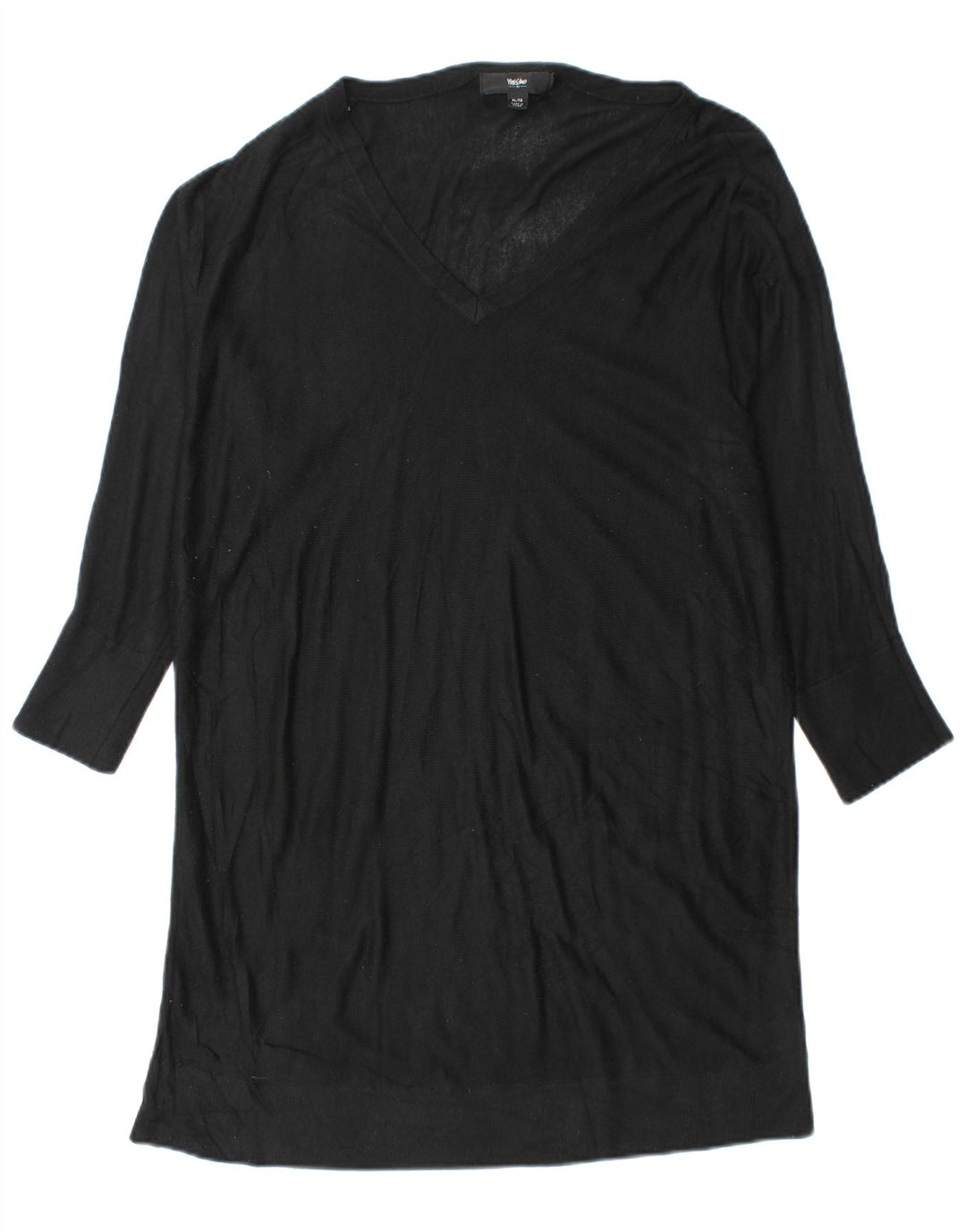 MOSSIMO Vestido tipo jersey de manga larga para mujer UK 40 XL Acrílico negro