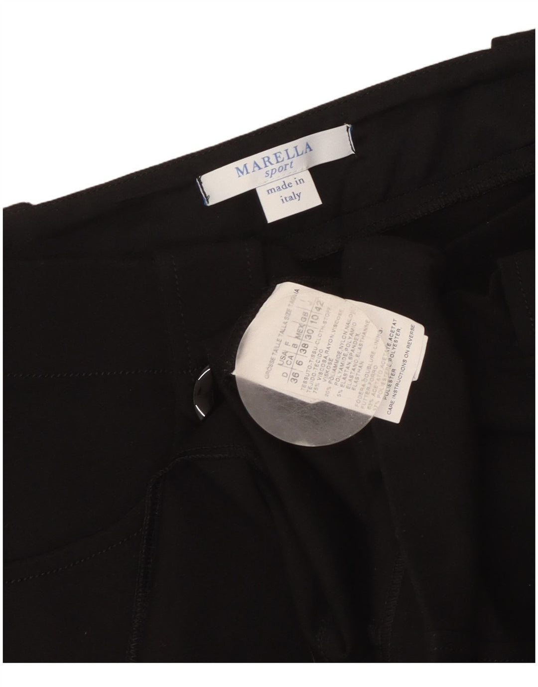 Marella Minifalda para Mujer UK 10 Small W34 Viscosa Negra