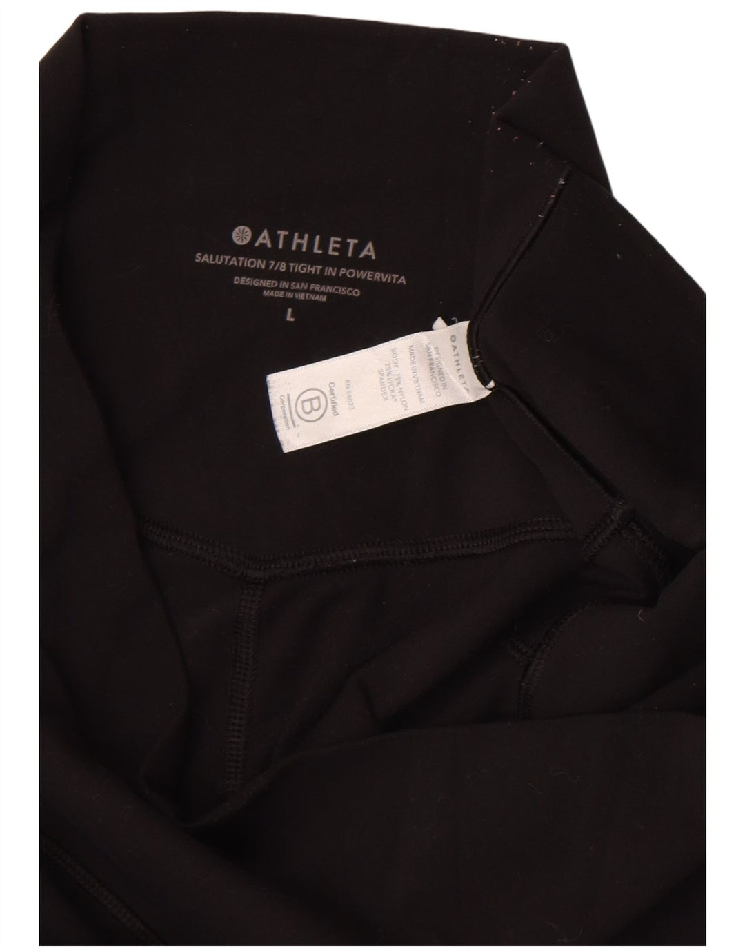 Athleta Leggings Capri para Mujer UK 46 Grande Nylon Negro