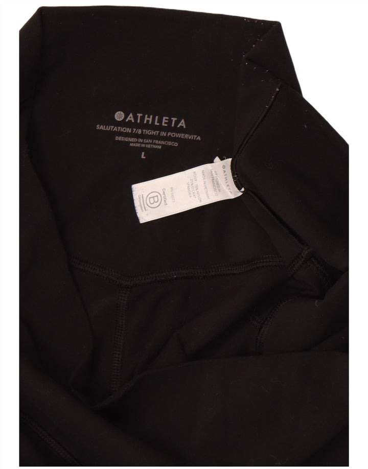 Athleta Leggings Capri para Mujer UK 46 Grande Nylon Negro