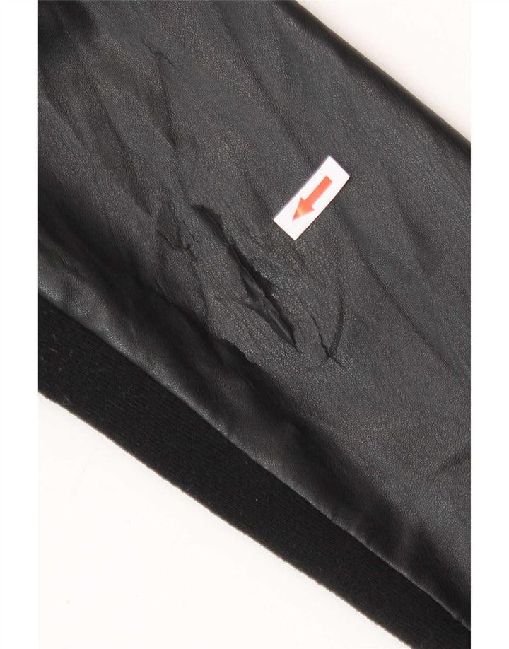 Desigual Mujer Chaqueta Biker De Piel Sintética EU 46 XL Poliuretano Negro