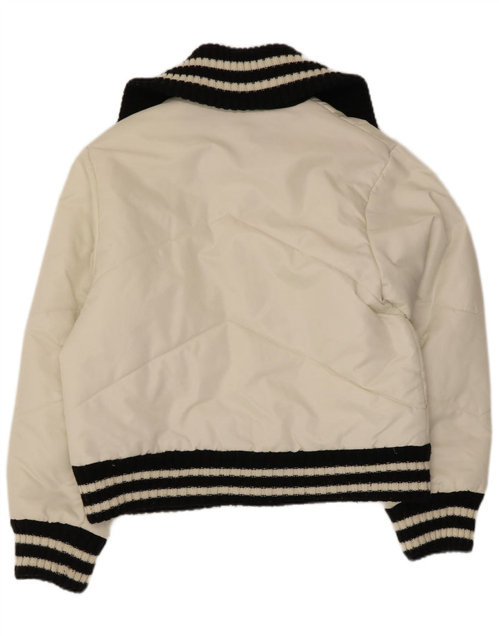 ARIZONA Chaqueta acolchada para mujer UK 40 Grande Blanco roto Poliamida con bloques de color