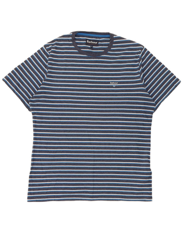 Barbour Camiseta Hombre Top Medium Azul Marino Rayas Algodón