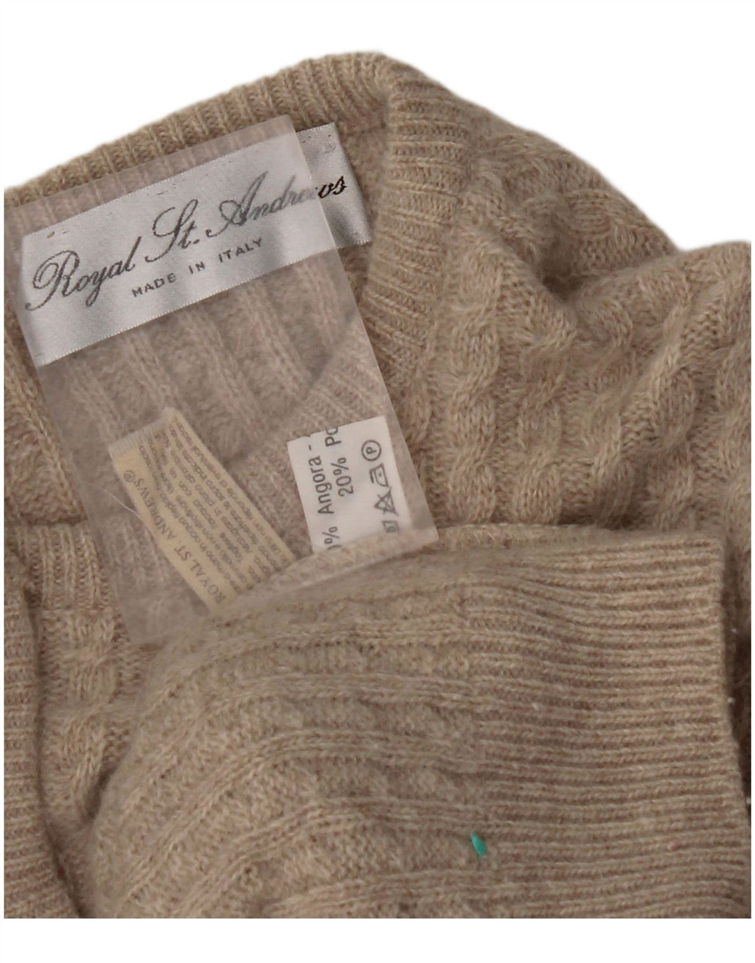 CALLE. ANDREWS Suéter tipo cárdigan para mujer ES 40 XL Beige Angora