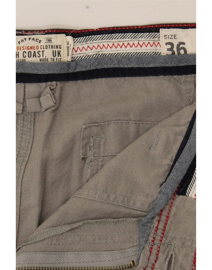 Pantalones cortos chinos para hombre Fat Face W36 Large Grey Linen
