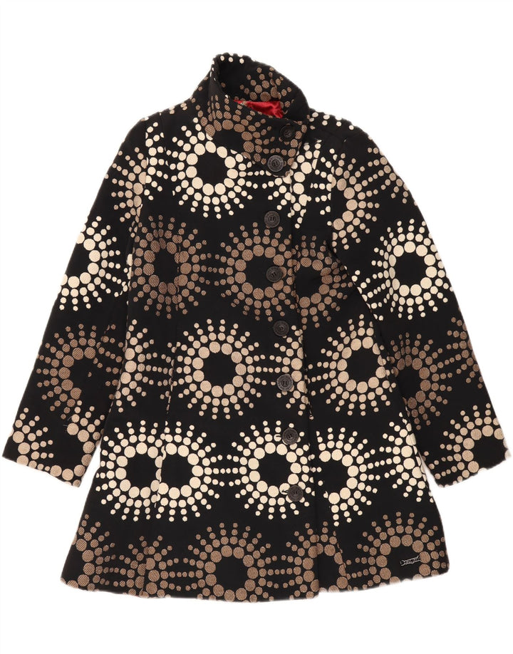 Abrigo Desigual Mujer EU 44 XL Poliéster Geométrico Negro