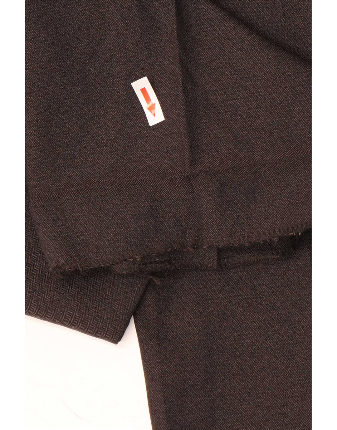 Marks & Spencer Pantalón de traje recto para hombre W34 L31 Marrón en espiga