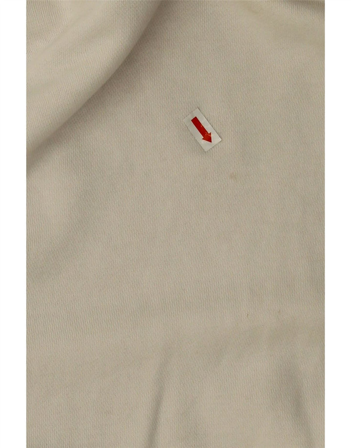 Nike Mujer Crop Oversize Sudadera Jumper UK 14 Medium Off White Algodón