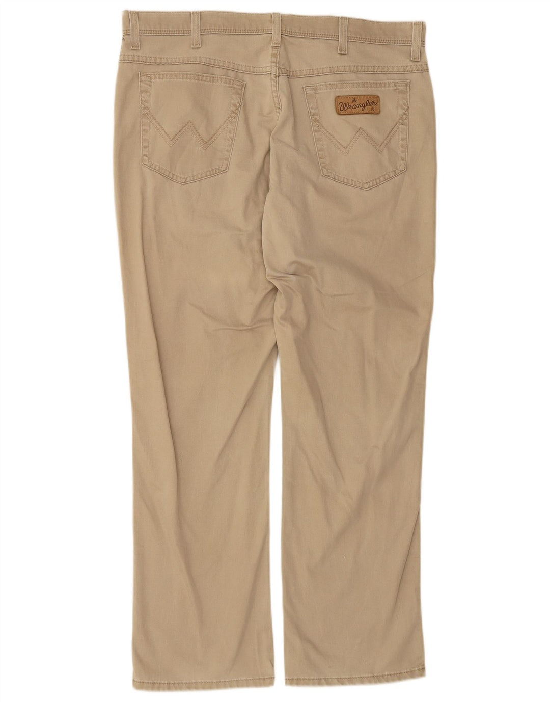 WRANGLER Pantalones casuales rectos elásticos Texas para hombre W38 L30 Algodón beige
