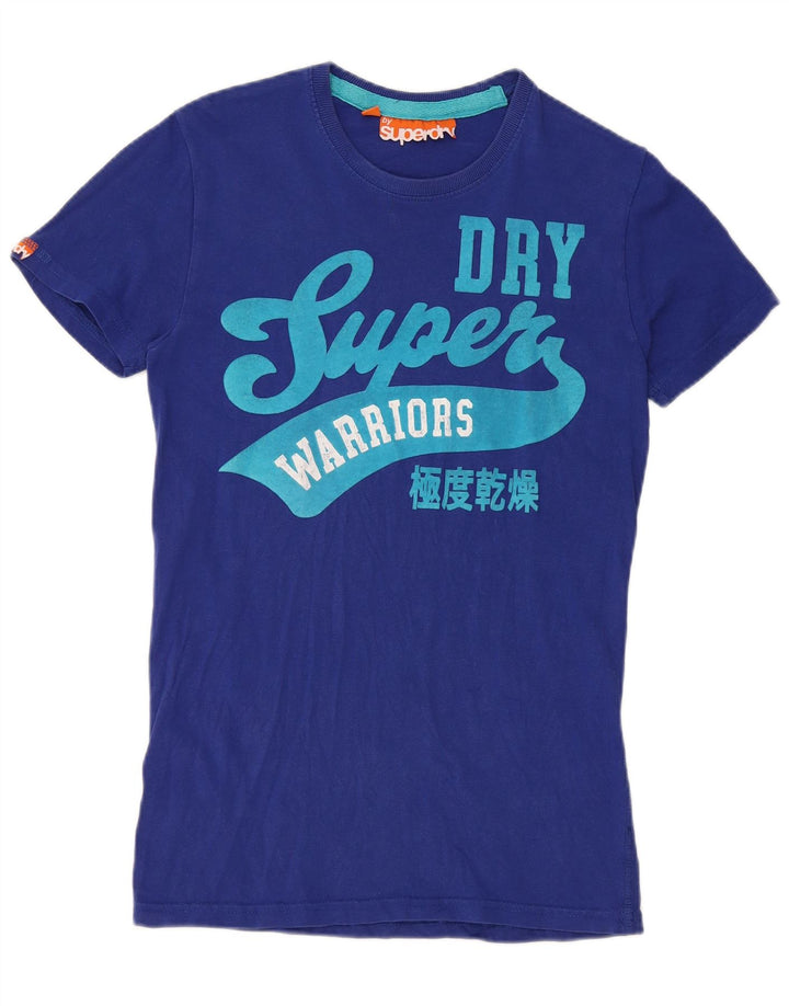 Superdry Camiseta con gráfico gráfico para hombre, talla pequeña, algodón azul