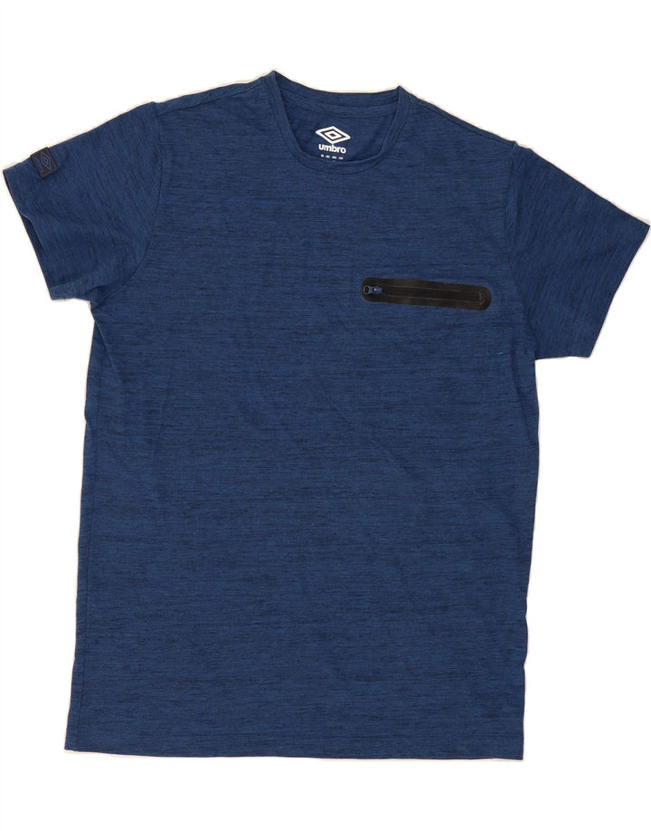 UMBRO Mens T-Shirt Top Large Navy Blue Flecked Vintage Umbro and Second-Hand Umbro from Messina Hembry 